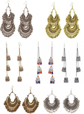 FashMade seven Set Nickel Chandbali Earring, Jhumki Earring