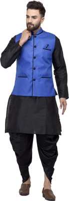 ABH Lifestyle Men Kurta Dhoti Pant Ethnic Jacket Set