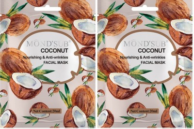 MOND'SUB Coconut Anti-wrinkles Facial Mask Sheet 20ml x 2(40 ml)