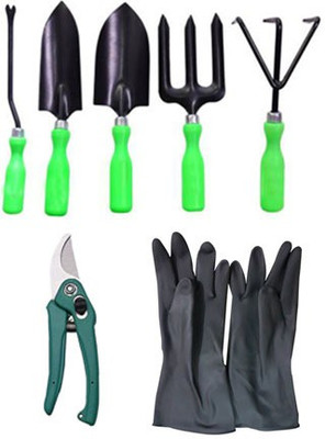 IBEX Gardening Tools Set of 5, Pruner with Multipurpose Gardening Garden Tool Kit(7 Tools)