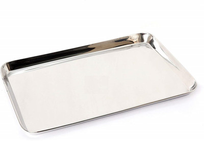 PRV Deep Tray (Rectangle), 22x32.9 cms (Pack of 1, Stainless Steel) Tray