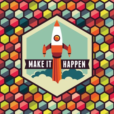 make it happen a |Motivational Poster|Inspirational Poster Paper Print(12 inch X 12 inch, Rolled)