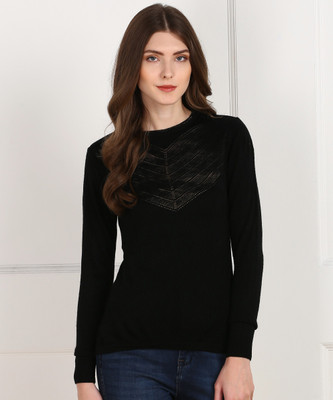 PARK AVENUE Round Neck Self Design Women Pullover