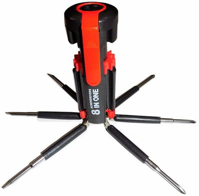 OSHO ENTERPRISE 8 in 1 Multi-Function Screwdriver Kit, Tool Kit Set with LED Portable Torch | Multi Screwdriver 8 in 1 | Screwdriver Set | Standard Screwdriver(Pack of 1)