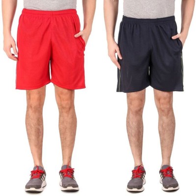 Tempest Mesh Men Red, Black Sports Shorts