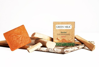 Green Milk Sandal Handcrafted Bathing Bar(100 g)