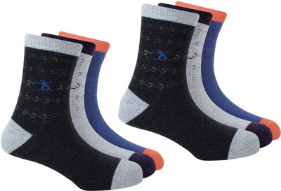 ZACHARIAS Men & Women Color Block Calf Length(Pack of 6)