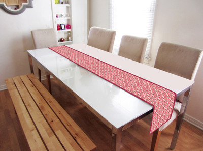 DECOTREE Red 183 cm Table Runner(Cotton)