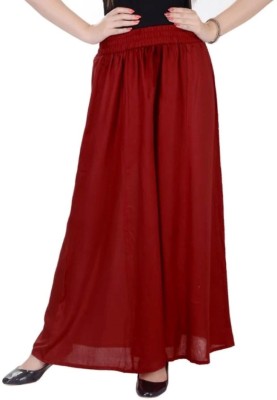 Indian kala Flared Women Maroon Trousers