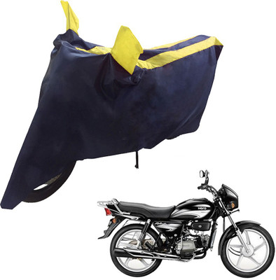 UrbanLifesylers Two Wheeler Cover for Hero(Splendor Plus, Blue, Yellow)