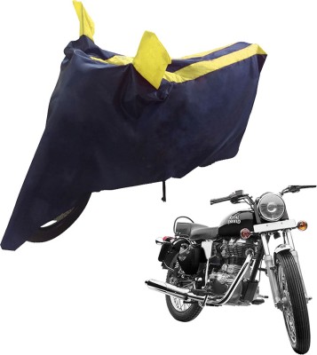 UrbanLifesylers Two Wheeler Cover for Royal Enfield(Electra Delux, Blue, Yellow)