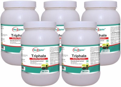 Way2Herbal Triphala 700 Tablets Value Pack of 5(Pack of 5)