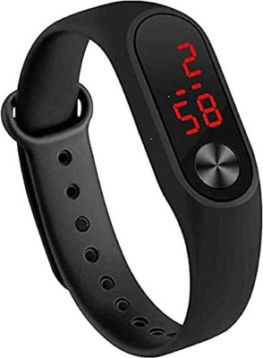 R AND P ENTERPRISE Black-Band-Fitness New Generation Black LED Display Top Latest Design Digital Watch  - For Boys & Girls