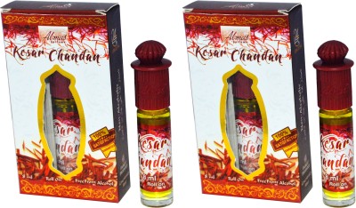 Almas KESAR CHANDAN UAE fascinating fragrance ( PACK OF 2 ) pocket Floral Attar(Saffron)