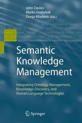 Semantic Knowledge Management(English, Electronic book text, Davies J)