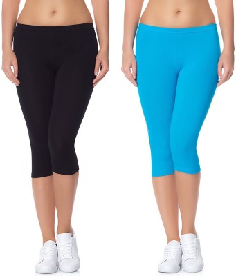 Lili Women Blue, Black Capri