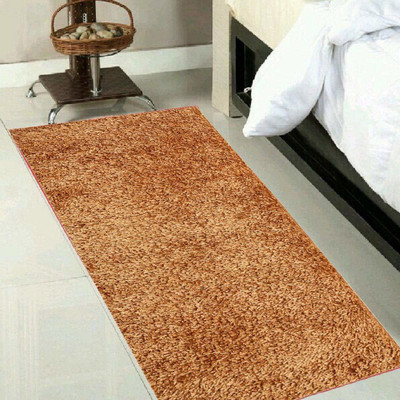 UNFOLD HAPPINESS Gold Velvet Runner(2 ft,  X 5 ft, Rectangle)