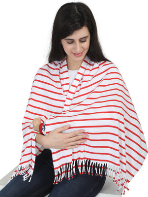 Lula Mom Feeding shawl Feeding Cloak(Red, White)