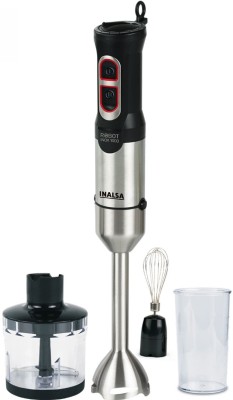 Inalsa Robot Inox 1000 with Chopper DC Motor 800 W Hand Blender(Silver, Black)