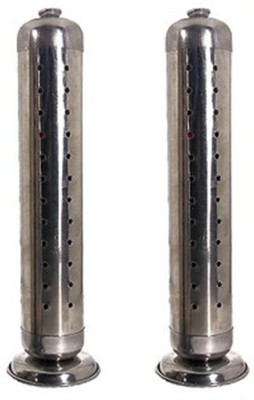 Kesar Zems 2 New Agarbati Metallic Tower Incense Stick Holder Stand Melamine Incense Holder(Silver)