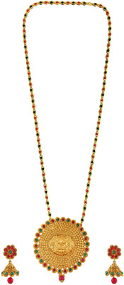 memoir Brass Gold-plated Multicolor Jewellery Set(Pack of 1)