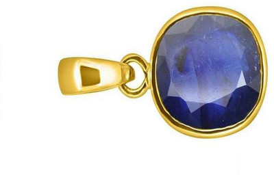 Raviour Lifestyle Blue pendant for astrological benefits Sapphire Brass Pendant