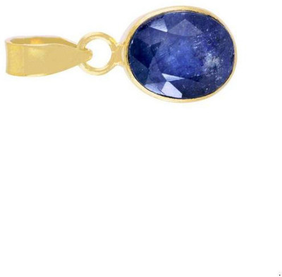 Raviour Lifestyle Blue gemstone pendant for astrological benefits Sapphire Brass Pendant