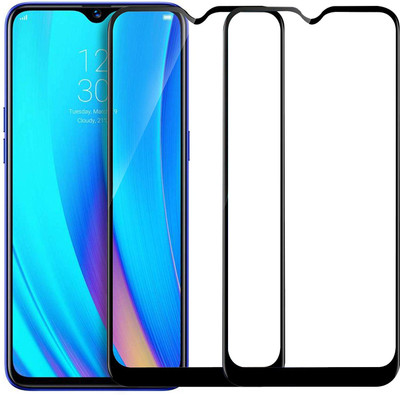 Karpine Edge To Edge Tempered Glass for Realme 3i, Realme 3, Vivo Y93(Pack of 2)