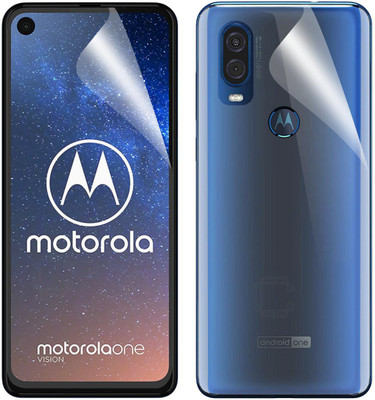 CASE CREATION Front and Back Screen Guard for Motorola One Vision(Pack of 2)