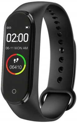 Hopebux India Smart M4 Fitness Band (Unisex)(Black Strap, Size : Free Size)