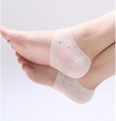 ASHOKA CRACK HEEL SUPPORT set socks pain foot gel relief skin Heel Support(White)