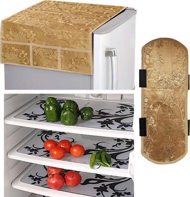 KUBER INDUSTRIES Fridge Mat(Width: 54 cm, Gold)