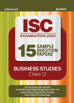 15 Sample Question Papers Isc Business Studies Class 12 2019-2020(English, Paperback, unknown)