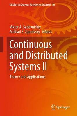 Continuous and Distributed Systems II(English, Electronic book text, unknown)