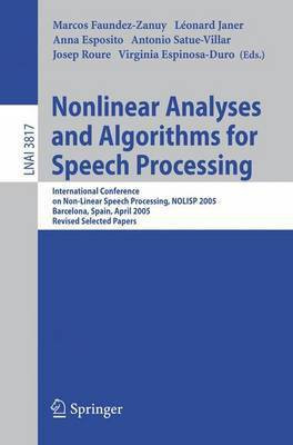Nonlinear Analyses and Algorithms for Speech Processing(English, Electronic book text, Faundezzanuy Marcos)