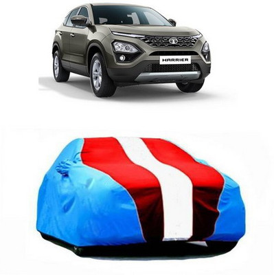AAMANG Car Cover For Tata Harrier (With Mirror Pockets)(Blue, Red)
