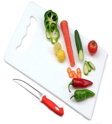 FPR Vegetable Cutting Board / Chopping Board for Multipurpose Use Meat, chicken, Fruits Plastic Cutting Board(White Pack of 1 Dishwasher Safe)