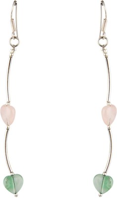 Pearlz Ocean Fluorite Hook Clasp 3.5 Inch Earrings for Girls & Women Alloy Drops & Danglers