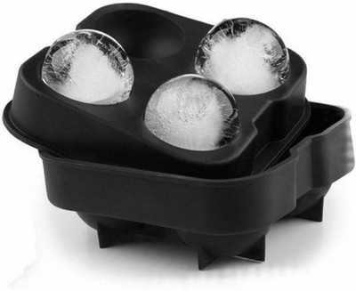 ujas Ice Cube Ball Maker Ice Cube Ball Maker Silicone Mold Sphere Mould Tray Round Bar Black Silicone Ice Cube Tray(Pack of1)