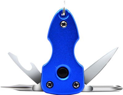 Flipkart SmartBuy Blue Military Keychain with Torch, Screwdriver Key Chain