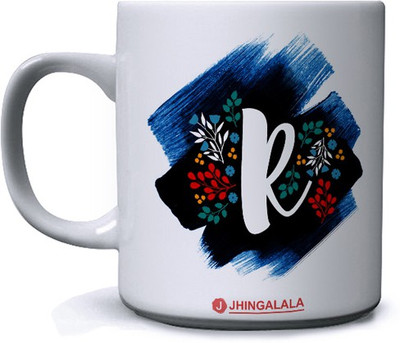 Jhingalala Alphabet Letter R Ceramic Coffee Mug(350 ml)