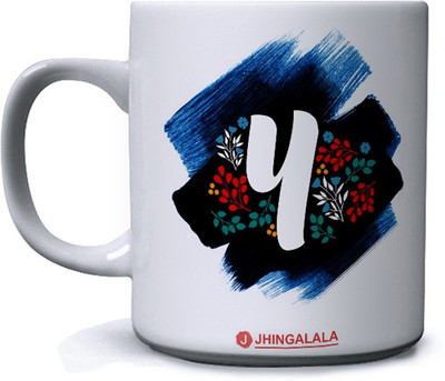 Jhingalala Alphabet Letter Y Printed Ceramic Coffee Mug(350 ml)