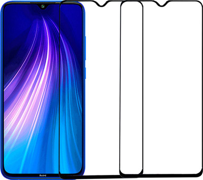 Karpine Edge To Edge Tempered Glass for Mi Redmi Note 8(Pack of 2)