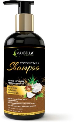 MaxBella Coconut Milk Shampoo for Hydrating, Balancing & Strengthening Hair,Free from Paraben & Mineral Oil, for Men and Women Hair Shampoo(300 ml)