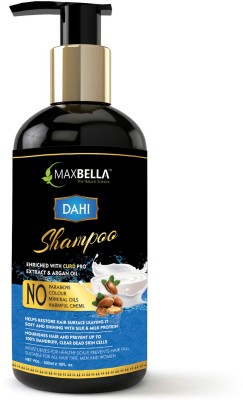 MaxBella Dahi(Curd) Shampoo Anti-dandruff Care Therapy With Argan Oil & Curd Protein, Free from Paraben & Mineral Oil, for Men and Women Hair Shampoo(300 ml)