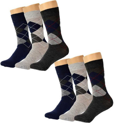 kiyo Men & Women Color Block Calf Length(Pack of 6)
