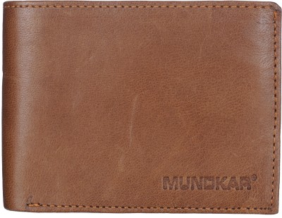 Mundkar Men Tan Genuine Leather Wallet(4 Card Slots)