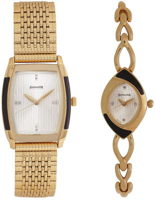 Sonata NK70808069YM01 Analog Watch - For Couple