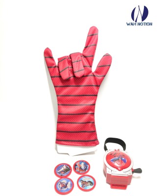 Wah Notion Ultimate Spiderman Gloves with Disc Launcher For Kids Colour Red(Red)