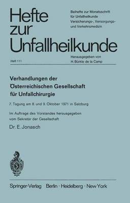 Verhandlungen der OEsterreichischen Gesellschaft fuer Unfallchirurgie(German, Paperback, unknown)